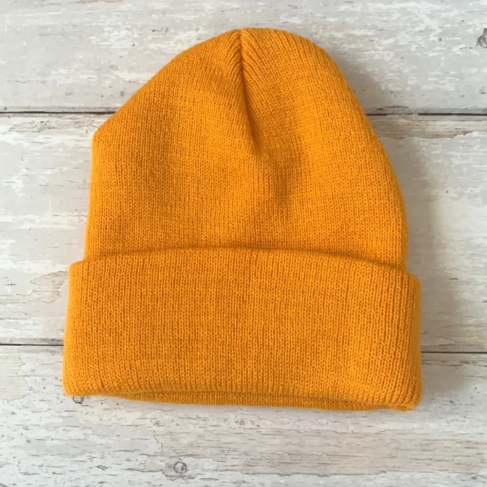 H&M Kids Knit Beanie Golden Mustard Yellow Color Toddler Little Kid Size NEW